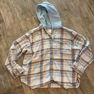 America Eagle Flannel Hoodie